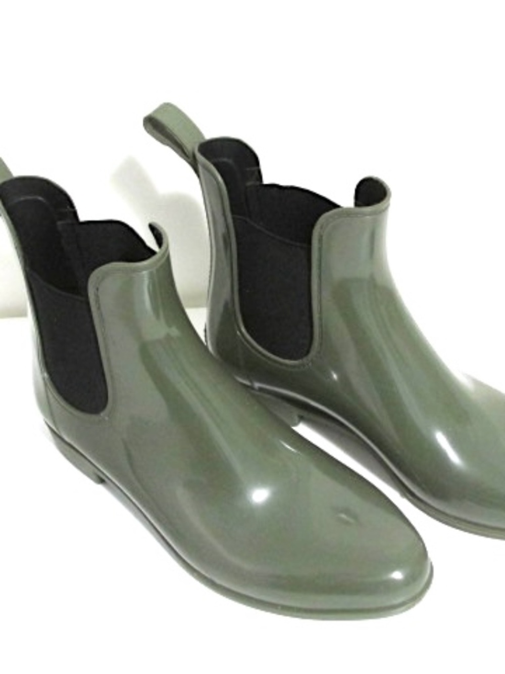 J.Crew Khaki Green Pull-on Ankle Boots, Size 9